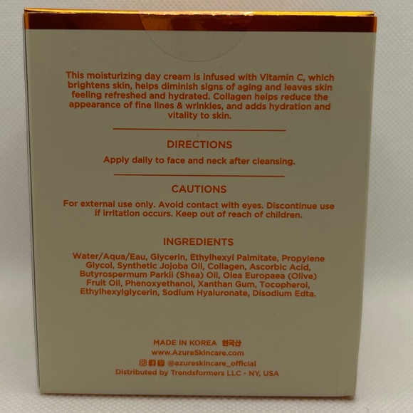 πΌ Azure πΌ Vitamin C Collagen Moisturizing Day Cream Anti-Aging Brightening πΌ0 - Picture 3 of 3